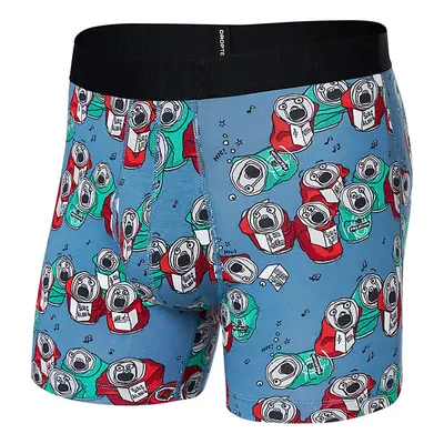 Saxx DROPTEMP COOLING COTTON BOXER BRIEF FLY beer can choir-slate