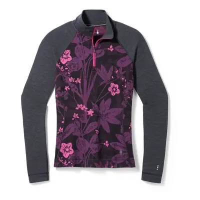 Smartwool W CLASSIC THERMALERINO BL 1/4 ZIP B purple iris floral