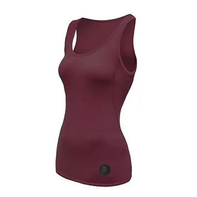 SENSOR MERINO AIR dámské triko bez rukávu port red