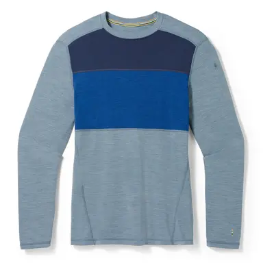 Smartwool CLASSIC THERMAL MERINO BL COLORBLOCK CREW B pewter blue heather