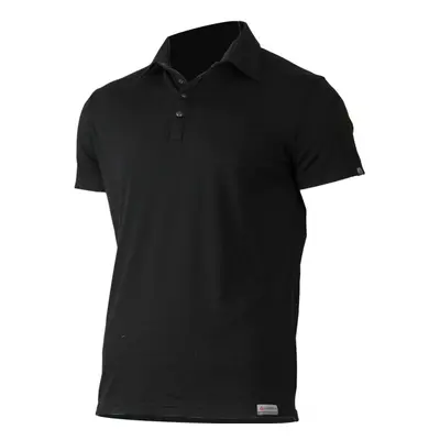 Lasting ELIOT 9090 černá vlněné merino polo košile