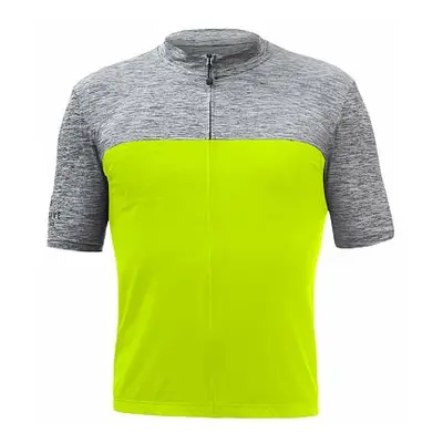 SENSOR CYKLO MOTION pánský dres kr.rukáv celozip neon yellow/šedá