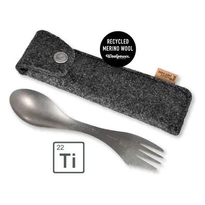 Light My Fire Spork Kit Titanium in Merinowool Case