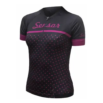 SENSOR CYKLO TOUR dámský dres kr.rukáv black dots