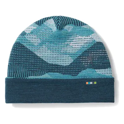 Smartwool THERMAL MERINO REVERSIBLE CUFFED BEANIE twilight blue mtn scape