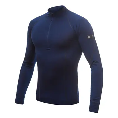 SENSOR MERINO ACTIVE pánské triko dl.rukáv stoják zip deep blue