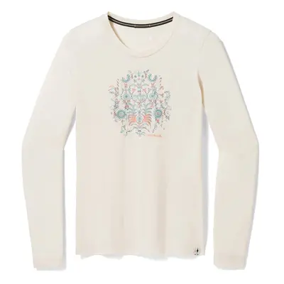 Smartwool W FLORAL TUNDRA GRAPHIC LONG SLEEVE TEE almond heather