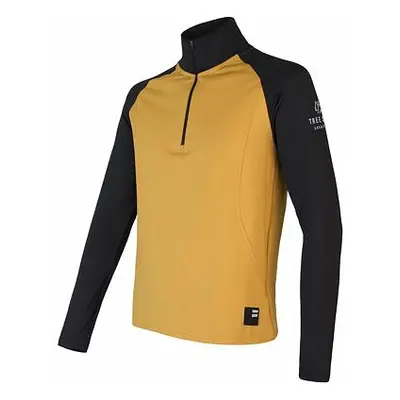 SENSOR COOLMAX THERMO pánská mikina zip mustard/černá