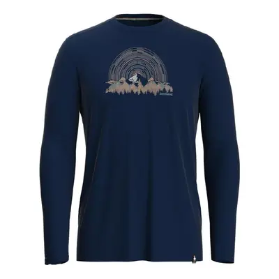 Smartwool NEVER SUMMER MOUNTAINS GRAPHIC LS TEE deep navy