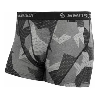 SENSOR MERINO IMPRESS pánské trenky černá camo