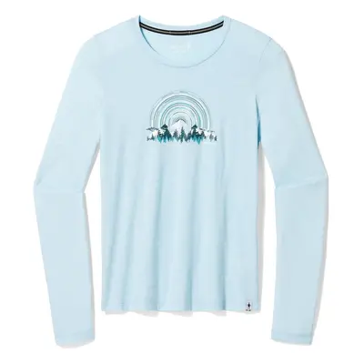 Smartwool W NEVER SUMMER MOUNTAINS GRAPHIC LS TEE winter sky heather