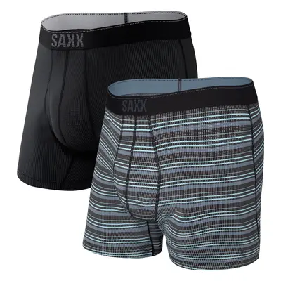 Saxx QUEST QDM BOXER BRIEF FLY 2PK sunrise stripe/black II