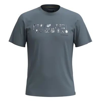 Smartwool GONE CAMPING GRAPHIC SS TEE SLIM FIT pewter blue