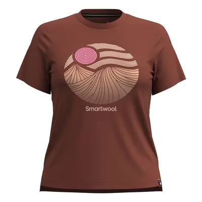 Smartwool W HORIZON VIEW GRAPHIC SHORT SLEEVE pecan brown