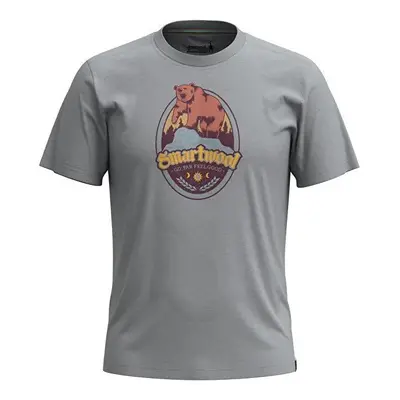 Smartwool BEAR LABEL GRAPHIC SS TEE SLIM FIT light gray heather