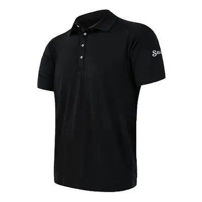 SENSOR MERINO ACTIVE POLO pánské triko kr.rukáv černá