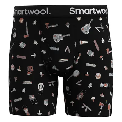 Smartwool M MERINO PRINT BOXER BRIEF BOXED black gone camping