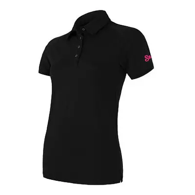 SENSOR MERINO ACTIVE POLO dámské triko kr.rukáv černá