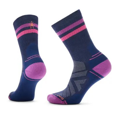 Smartwool W HIKE LIGHT CUSHION TUBE STRIPE CREW deep navy-power pink