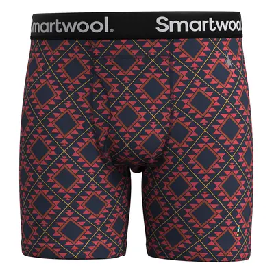 Smartwool M MERINO PRINT BOXER BRIEF BOXED scarlet red