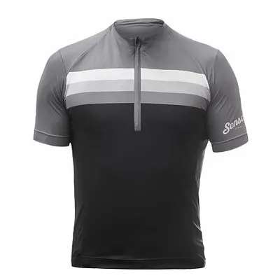 SENSOR CYKLO TOUR pánský dres kr.rukáv black stripes