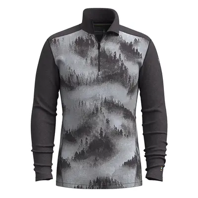 Smartwool M CLASSIC THERMAL MERINO BL 1/4 ZIP B charcoal foggy pines