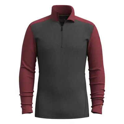 Smartwool CLASSIC THERMAL MERINO BL 1/4 ZIP B charcoal-currant