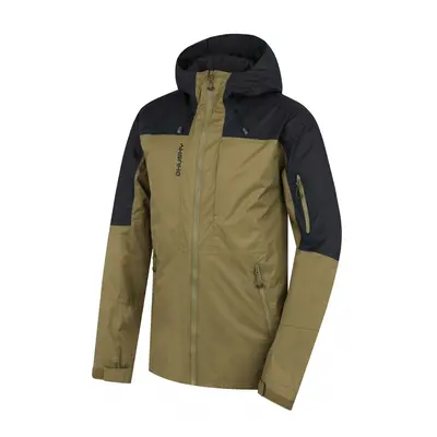 Husky Pánská hardshell bunda Nickin M khaki/black