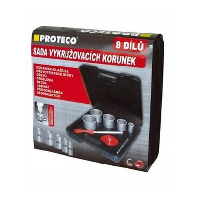 PROTECO 01-10141 sada vykružovacích korunek DIA (33, 53, 67, 73, 83 mm) v kufru