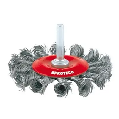 PROTECO 2362-075 kartáč okružní copánkový 75mm stopka Fe 0.5 mm