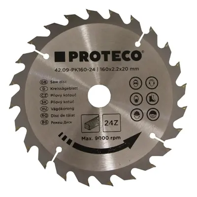 PROTECO 09-PK160-24 kotouč pilový SK 160x2.2x20 24z