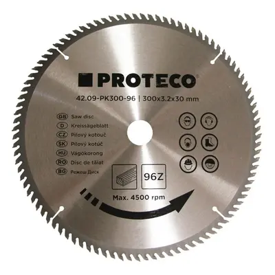 PROTECO 09-PK300-96 kotouč pilový SK 300x3.2x30 96z + redukce 30/20 mm