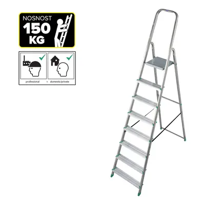 PROTECO 6618-KR schůdky Al 8-stupňové, nosnost 150kg