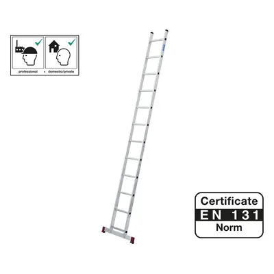 PROTECO 10.66-1-12-KR žebřík opěrný hliníkový 12 příček 335cm se stabilizátorem