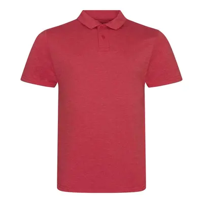 Pánská polokošile TRI-BLEND Just Polos - červená žíhaná