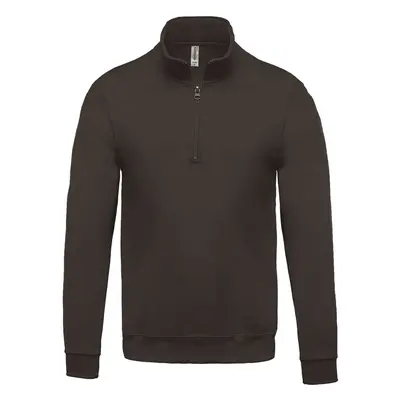 ZIP NECK SWEATSHIRT Dark Grey - tmavě šedá