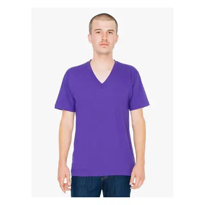 Unisex bavlněné tričko do V American Apparel - purpurová