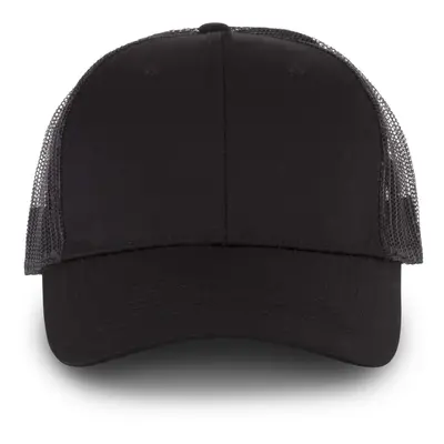 6 panelová kšiltovka trucker stylu Close - černá / černá