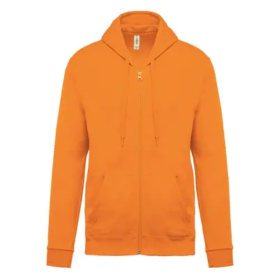 Unisex mikina na zip Kariban - oranžová