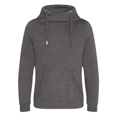 Unisex mikina s vysokým límcem Just Hoods - dřevěné uhlí šedé