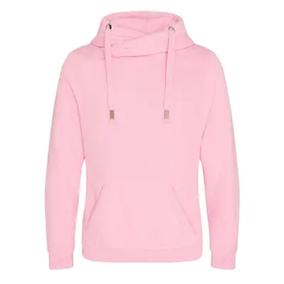 Unisex mikina s vysokým límcem Just Hoods - pastelová růžová