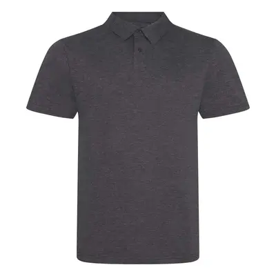 Unisex bavlněná polokošile Just Polos - slub šedé uhlí