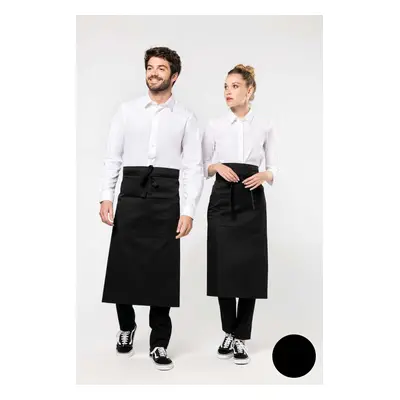 Unisex dlouhá zástěra do pasu Kariban - černá