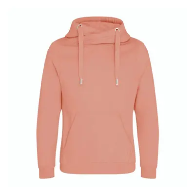 Unisex mikina s vysokým límcem Just Hoods - zaprášená růžová