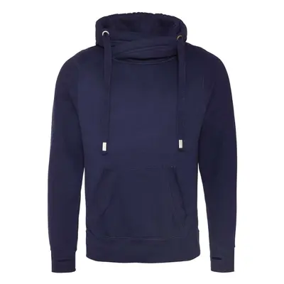 Unisex mikina s vysokým límcem Just Hoods - Oxford námořnická modrá