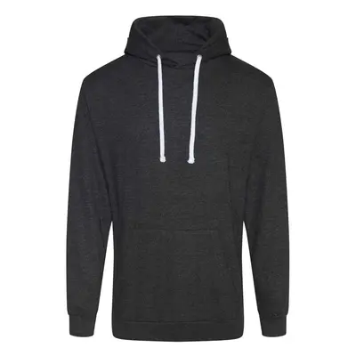 Unisex mikina s kapucí Heather - černá žíhaná