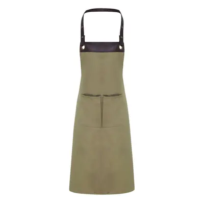 Zástěra pro baristy ESPRESSO - khaki / hnědá