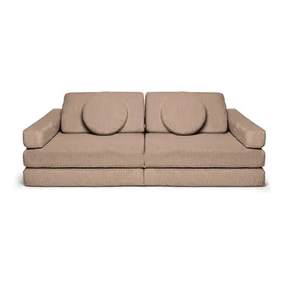 SHAPPY Velký multifunkční skládací bunkr z manšestru SOFA PURE Zvolte barvu: Hnědá