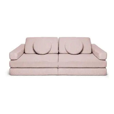 SHAPPY Velký multifunkční skládací bunkr z manšestru SOFA PURE Zvolte barvu: Světle růžová