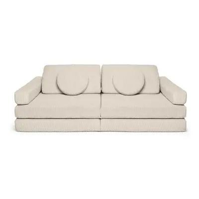 SHAPPY Velký multifunkční skládací bunkr z manšestru SOFA PURE Zvolte barvu: Krémová